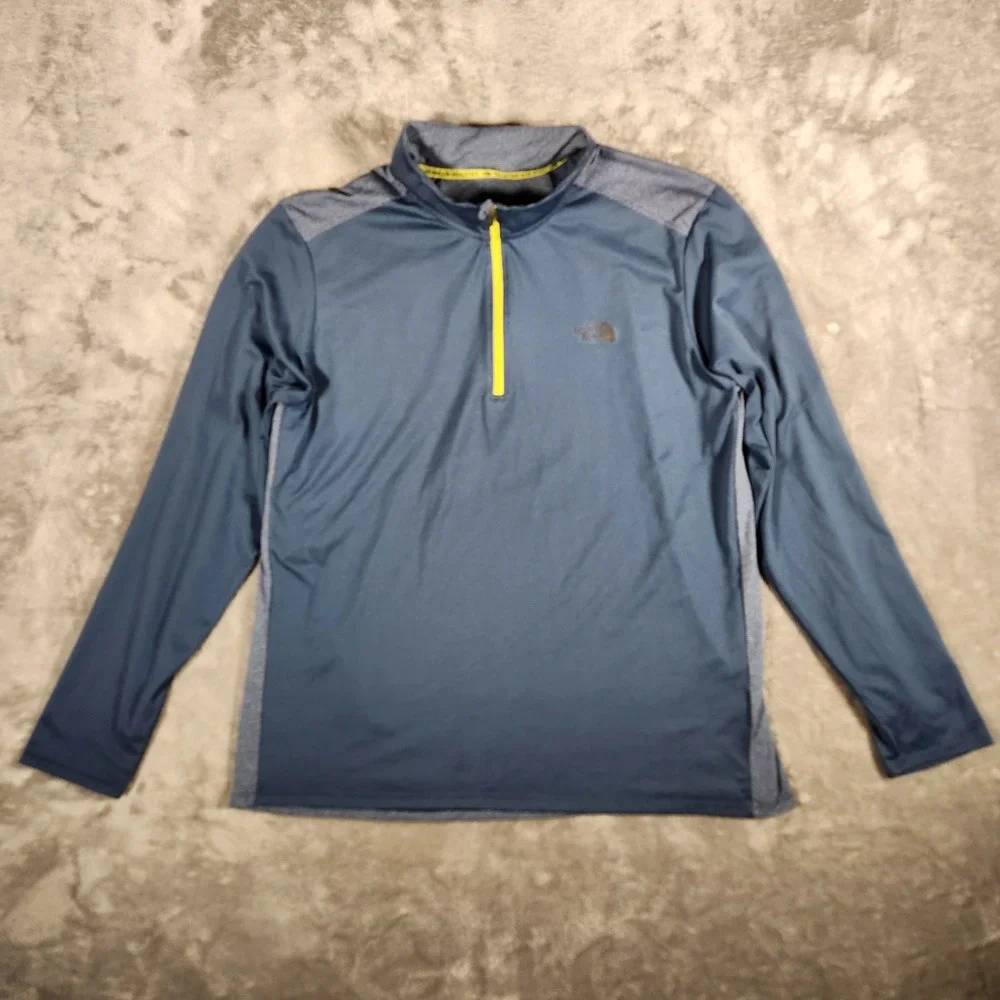 The North Face Mountain Athletics Pullover Mens XL Blue Excellent Quarter Zip
